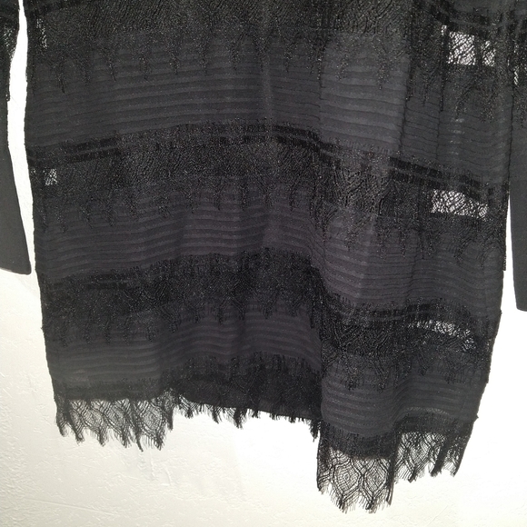 NWT FRAME Nora Black Lace Mini Dress - Picture 8 of 13
